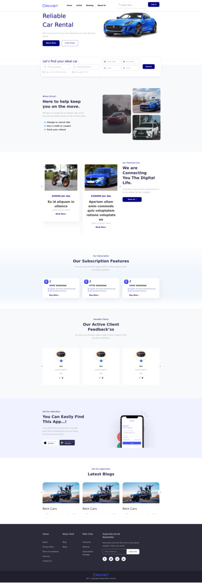 Car rental application 